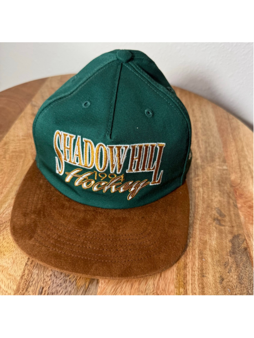 Men's Shadow Hill Green & Brown Hockey Snapback Hat One Size